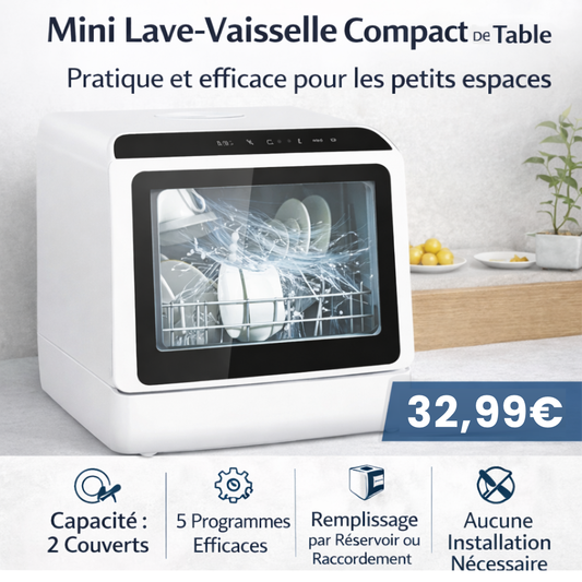 Domario - Mini lave-vaisselle portable